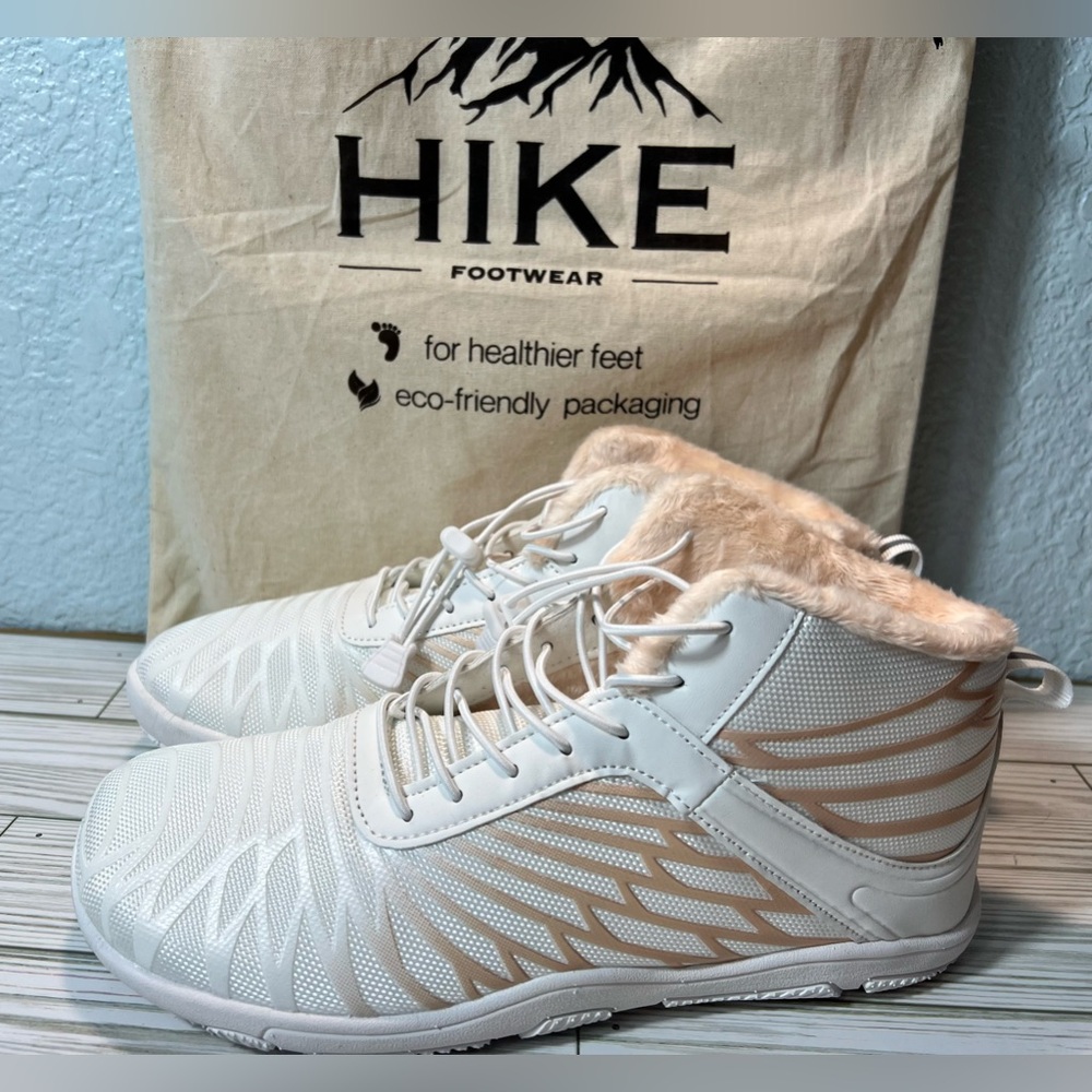Hike Footwear Lorax Winter Ergonomic Supportive Barefoot boot Unisex white EU 40